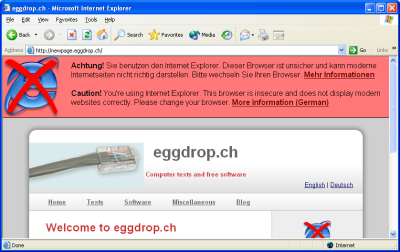 IE Warning